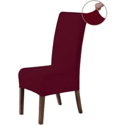 WELLHOME Ensemble De 2 Couvercles De Chaise Avec Dossier AntiMancha Alba Burgundo 11 WELLHOME Ensemble De 2 Couvercles De Chaise Avec Dossier AntiMancha Alba Burgundo -banc et tabouret Soldes Boutique 61259045 5
