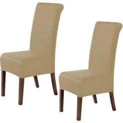 WELLHOME Ensemble De 2 Couvertures De Chaise Avec Support Anti-alba Brut