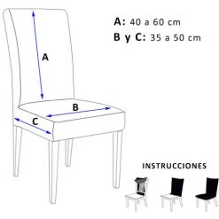 WELLHOME 2 Couvertures De Chaise Ensemble Avec Un Support Anti-alba Gris -banc et tabouret Soldes Boutique 61259072 3