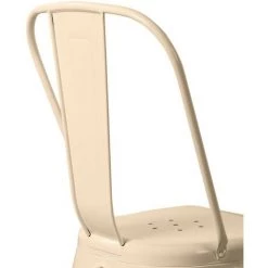 THINIA HOME Pack 4 Chaises Industrielles Strong 44x43x84cm Mince Home - Beige -banc et tabouret Soldes Boutique 61272027 4