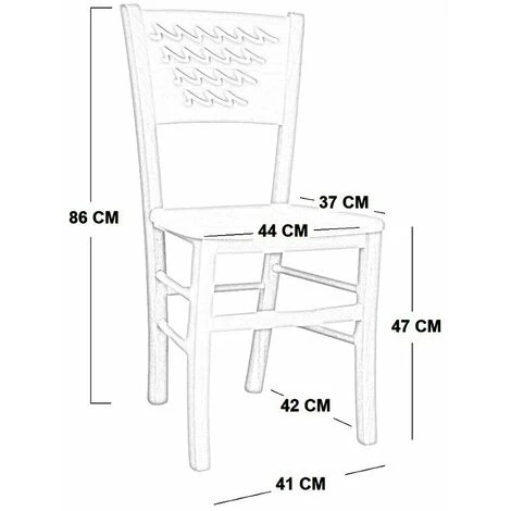 OKAFFAREFATTO Chaise En Bois Capri Brute De A Peindre Avec Siège Bois Massif 4 OKAFFAREFATTO Chaise En Bois Capri Brute De A Peindre Avec Siège Bois Massif – Image 2