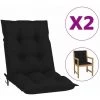 FIMEI Coussins De Chaise De Jardin 2 Pcs Noir 100x50x7 Cm 2 FIMEI Coussins De Chaise De Jardin 2 Pcs Noir 100x50x7 Cm -banc et tabouret Soldes Boutique 61383602 1