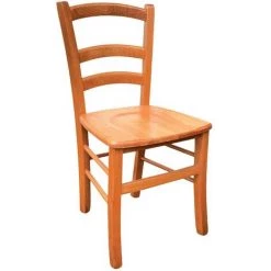 OKAFFAREFATTO Chaise Venezia En Bois Avec Assise En Merisier Massif