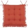 LOVELY CASA Coussin De Chaise à Franges Terracotta
