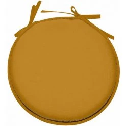 RETRO Galette De Chaise Curry Ronde En Polyester