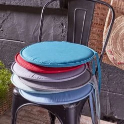 RETRO Galette De Chaise Ronde En Polyester -banc et tabouret Soldes Boutique 62039293 2