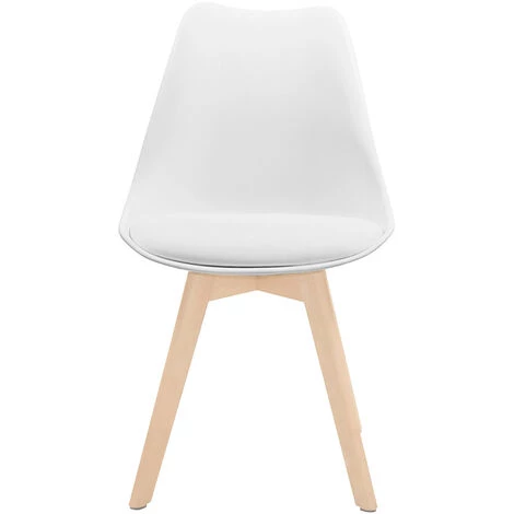 THINIA HOME Pack 4 Salles à Manger De Style Nordique Daria 83x55x48cm Mince Maison - Blanc 5 THINIA HOME Pack 4 Salles à Manger De Style Nordique Daria 83x55x48cm Mince Maison - Blanc – Image 3