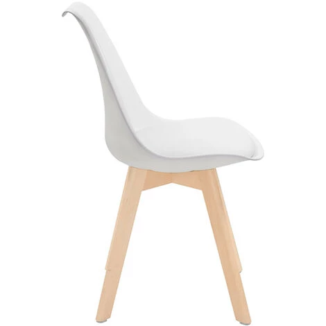 THINIA HOME Pack 4 Salles à Manger De Style Nordique Daria 83x55x48cm Mince Maison - Blanc 6 THINIA HOME Pack 4 Salles à Manger De Style Nordique Daria 83x55x48cm Mince Maison - Blanc – Image 4