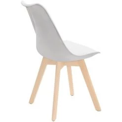 THINIA HOME Pack 4 Salles à Manger De Style Nordique Daria 83x55x48cm Mince Maison - Blanc 11 THINIA HOME Pack 4 Salles à Manger De Style Nordique Daria 83x55x48cm Mince Maison - Blanc -banc et tabouret Soldes Boutique 62413492 5