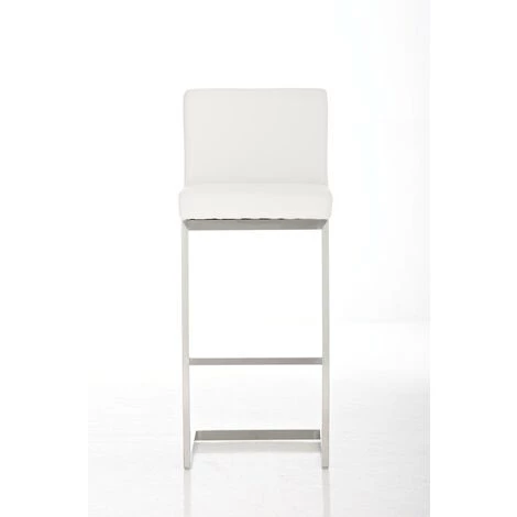 NOVA Tabouret De Tabouret De Tabouret En Cuir Et En Acier Eco High Eco Avec Un Dossier De Différentes Couleurs Couleur : Blanc 4 NOVA Tabouret De Tabouret De Tabouret En Cuir Et En Acier Eco High Eco Avec Un Dossier De Différentes Couleurs Couleur : Blanc – Image 2