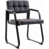NOVA Chaise Invitée élégante En Cuir Eco En Attente D'attente Rembourrée Avec Divers Accoudoirs Couleur : Noir -banc et tabouret Soldes Boutique 63487713 1
