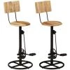 SUPERMARKET Tabourets De Bar 2 Pcs Bois Massif De Manguier -banc et tabouret Soldes Boutique 63677621 1