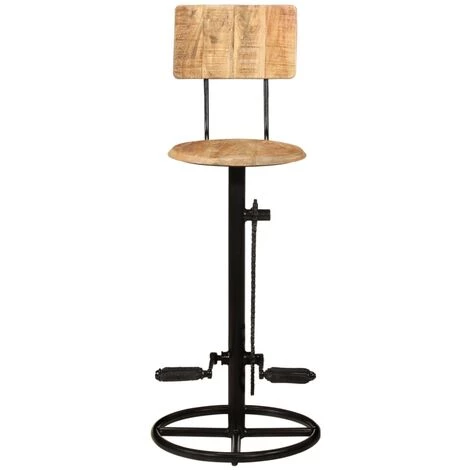 SUPERMARKET Tabourets De Bar 2 Pcs Bois Massif De Manguier 5 SUPERMARKET Tabourets De Bar 2 Pcs Bois Massif De Manguier – Image 3