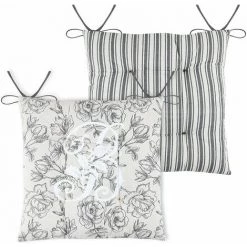 LOVELY CASA Lot De 4 Galettes De Chaise 4 Points 40x40 Bonnie écru Coton - Blanc -banc et tabouret Soldes Boutique 63725823 3