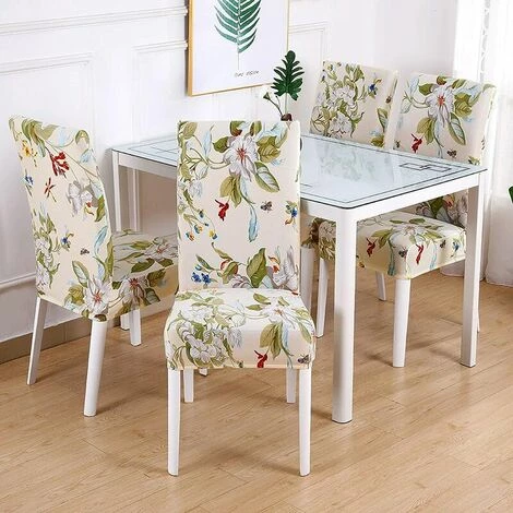 Dontodent 4 Pièces Stretch Housse De Chaise De Salle à Manger Housse De Chaise Imprimée Universelle Housse De Chaise Antidérapante Pour Maison Hôtel Restaurant Décor Fleur 7 Dontodent 4 Pièces Stretch Housse De Chaise De Salle à Manger Housse De Chaise Imprimée Universelle Housse De Chaise Antidérapante Pour Maison Hôtel Restaurant Décor Fleur – Image 5