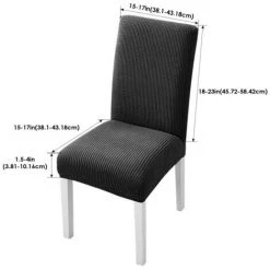 Randaco 4X Housses De Chaise Chair Covers Housse De Chaise Universelle étanche Balançoire Chaises Protecteur Fête Noir - Le Noir -banc et tabouret Soldes Boutique 63763183 2