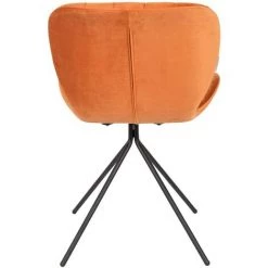 ZUIVER Chaise OMG Velours - Orange -banc et tabouret Soldes Boutique 63789555 5