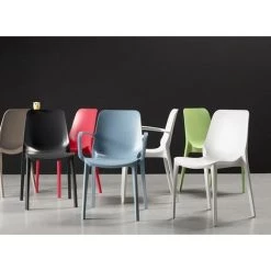 SCAB DESIGN 2 Chaises Design Ginevra Pour Intérieur Ou Extérieur - Scab - Noir -banc et tabouret Soldes Boutique 63789825 2