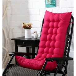 SINCèREETALI Coussin De Chaise Ber?ante, Coussin De Chaise Longue à Dossier Haut, Coussin Fauteuil Jardin Epaissi, Rocking Chair Coussin 3D, Coussin Pour Chaise à Bascule, Fauteuil, Sièges D'auto (rose Rouge, 15.8x43x3.2 Inch)