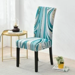 SINCèREETALI Housse De Chaise De Salle À Manger Élastique 6 Pièces Housse De Chaise Universelle Imprimée Housse De Chaise Antidérapante Pour La Maison Hôtel Restaurant - Espace De Rêve
