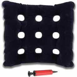 FOZIY Coussin De Siège Carré, Coussin Respirant, Coussin De Siège Portable Pour Chaise De Bureau, Voiture, Chaise De Bureau, Fauteuil Roulant Ou Maison (noir Et Bleu, Pompe)，Fonepro