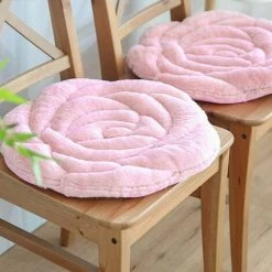 GroupM Coussin En Forme De Rose - Coussin Rose Clair Coussin De Chaise De Bureau Coussin De Bureau Salon Maison Jardin Coussin Confortable