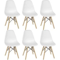SIFREE Lot De 6 Chaises Chaises De Salle à Manger Scandinaves,blance -banc et tabouret Soldes Boutique 63937744 5