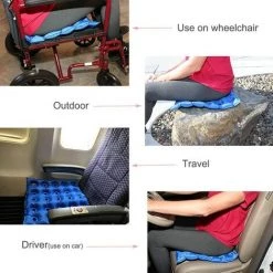 PERLE RARE Matelas Médical Gonflable En PVC Coussin Mobilité Gonflable Anti-escarres Tapis De Siège Pour Une Utilisation Assise Prolongée Pour Chaise Roulante Avec Pompe Gratuite 40 X 40 Cm Bleu -banc et tabouret Soldes Boutique 63958417 4