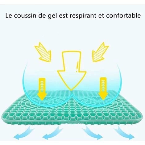 PERLE RARE Coussin De Siège En Gel Coussin Anti Escarres Coussin De Siège Avec Housse Antidérapante - La Housse De Siège Anti- Pression Pour Fauteuils Roulants / Sièges D'auto / Chaises De Bureau 43 X 37 X 4 Cm 7 PERLE RARE Coussin De Siège En Gel Coussin Anti Escarres Coussin De Siège Avec Housse Antidérapante - La Housse De Siège Anti- Pression Pour Fauteuils Roulants / Sièges D'auto / Chaises De Bureau 43 X 37 X 4 Cm – Image 5