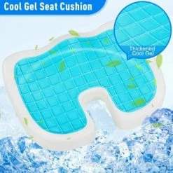 Ensoleillé Coussin Orthopédique, Coussin Gel Et Mousse Mémoire, Coussin Ergonomique Sciatique Pour Siège, Soulage Les Douleurs Du Coccyx, Pression, Pour Siège Auto, Fauteuil Roulant -banc et tabouret Soldes Boutique 63959828 3