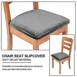 LTS FAFA Housses De Siège De Chaise Extensibles Pour Salle à Manger, Protecteurs De Siège De Chaise De Salle à Manger En Velours -banc et tabouret Soldes Boutique 64033704 4