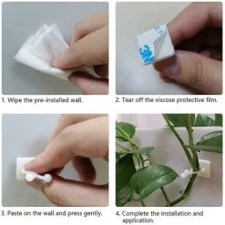 LTS FAFA Fixateur De Plantes, Luminaire Mural Invisible Pour Vignes, Clips De Fixation Murale Pour Plantes Grimpantes, Clips De Fixation Murale Pour Plantes Grimpantes Plante De Vigne (50 Pièces) -banc et tabouret Soldes Boutique 64033917 5