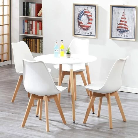 LEISEN Chaise Salle A Manger, Lot De 4 Chaises, Chaise Scandinave Avec Pieds En Bois De Hêtre, Pour Salle à Manger, Cuisine, Salon, Chambre, Bureau (Jaune) 4 LEISEN Chaise Salle A Manger, Lot De 4 Chaises, Chaise Scandinave Avec Pieds En Bois De Hêtre, Pour Salle à Manger, Cuisine, Salon, Chambre, Bureau (Jaune) – Image 2