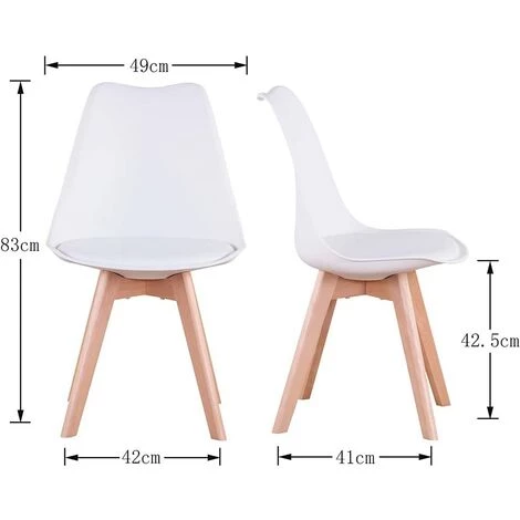 LEISEN Chaise Salle A Manger, Lot De 4 Chaises, Chaise Scandinave Avec Pieds En Bois De Hêtre, Pour Salle à Manger, Cuisine, Salon, Chambre, Bureau (Jaune) 5 LEISEN Chaise Salle A Manger, Lot De 4 Chaises, Chaise Scandinave Avec Pieds En Bois De Hêtre, Pour Salle à Manger, Cuisine, Salon, Chambre, Bureau (Jaune) – Image 3