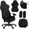 CLEGGFR Housses Chaise Gaming Avec Accoudoirs/dossier La Chaise/chaise Bureau Noir LO-Ron -banc et tabouret Soldes Boutique 64087465 1