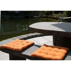 ARC-EN-CIéL Set De 4 Coussins De Chaise Pour Le Jardin, 40x40 Cm, Orange Arcenciél 11 ARC-EN-CIéL Set De 4 Coussins De Chaise Pour Le Jardin, 40x40 Cm, Orange Arcenciél -banc et tabouret Soldes Boutique 64127005 5