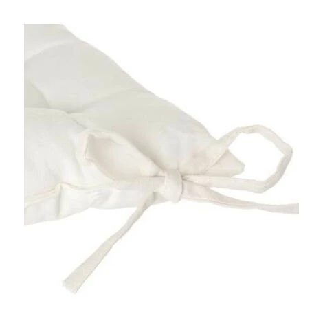 ATMOSPHERA Galette De Chaise à Nouettes 38 X 38 Cm Atmosphéra - Ivoire 4 ATMOSPHERA Galette De Chaise à Nouettes 38 X 38 Cm Atmosphéra - Ivoire – Image 2