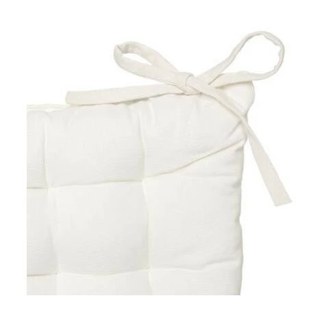 ATMOSPHERA Galette De Chaise à Nouettes 38 X 38 Cm Atmosphéra - Ivoire 5 ATMOSPHERA Galette De Chaise à Nouettes 38 X 38 Cm Atmosphéra - Ivoire – Image 3