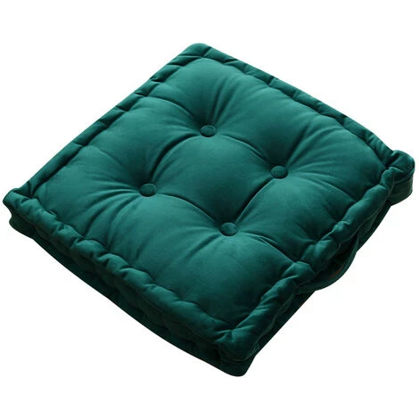 CARILLONSàVENT Coussins D'assise Coussins De Chaise 45x45x12cm Pour Intérieur Et Extérieur En 100% Coton Rembourrage épais Matelassé / Coussins De Sol (vert) Carivent 3 CARILLONSàVENT Coussins D'assise Coussins De Chaise 45x45x12cm Pour Intérieur Et Extérieur En 100% Coton Rembourrage épais Matelassé / Coussins De Sol (vert) Carivent