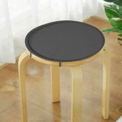 REGALOS Chaises Rondes Simples Coussins De Siège Avec Sangles Cravate Sur Chaise Jardin D'intérieur (gris, 30 Cm) -banc et tabouret Soldes Boutique 64143942 3