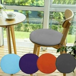 REGALOS Chaises Rondes Simples Coussins De Siège Avec Sangles Cravate Sur Chaise Jardin D'intérieur (gris, 30 Cm) -banc et tabouret Soldes Boutique 64143942 5