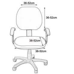 LAKJWO Housses De Chaise De Bureau D'ordinateur, Housses De Chaise Pivotantes Lavables Extensibles Universelles En Polyester UNIQUEMENT Housses De Chaise (Style 3) -banc et tabouret Soldes Boutique 64148769 5