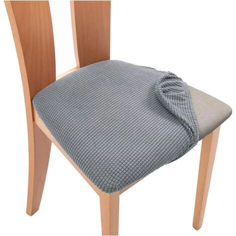 ZOLGINAH Housses De Siège De Chaise,Siège De Chaise Couvre 4 Pièces Housse De Salle à Manger Spandex Amovible Salle à Manger Stretch Couverture De Chaise(4 Pièces,Gris Clair) 5 ZOLGINAH Housses De Siège De Chaise,Siège De Chaise Couvre 4 Pièces Housse De Salle à Manger Spandex Amovible Salle à Manger Stretch Couverture De Chaise(4 Pièces,Gris Clair) – Image 3