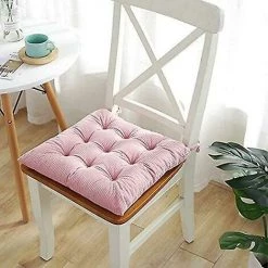 BF Coussin épaissi En Velours Côtelé Coussin De Chaise D'étudiant De Bureau Coussin De Chaise De Couleur Unie Simple (Rose) -banc et tabouret Soldes Boutique 64386977 5