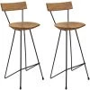 FUHUIDATRADING Tabourets De Bar 2 Pcs Bois De Teck Massif 1 FUHUIDATRADING Tabourets De Bar 2 Pcs Bois De Teck Massif -banc et tabouret Soldes Boutique 64460476 1