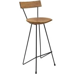 FUHUIDATRADING Tabourets De Bar 2 Pcs Bois De Teck Massif -banc et tabouret Soldes Boutique 64460476 2