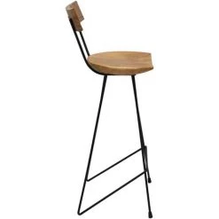 FUHUIDATRADING Tabourets De Bar 2 Pcs Bois De Teck Massif -banc et tabouret Soldes Boutique 64460476 4