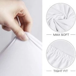 Housses De Chaise Stretch Blanc 6pcs FUIENKO -banc et tabouret Soldes Boutique 64473012 3