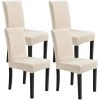 MINKUROW Housse De Chaise Lot De 4 42-53 Cm Gris Foncé Housse Lavable En Machine Housse De Chaise Housse De Chaise Stretch (ivoire) -banc et tabouret Soldes Boutique 64680674 1