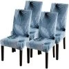 MINKUROW 4 Pièces Housses De Chaise Housse De Chaise Extensible Housse De Chaise élastique Moderne Décoration Housse De Chaise Pour Ajustement Universel (Pinellia) -banc et tabouret Soldes Boutique 64680829 1